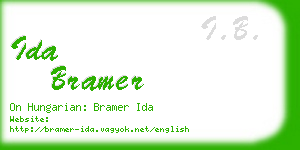 ida bramer business card